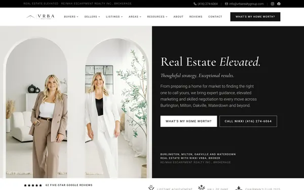 Home page of Vrba Realty Group, real estate in Burlington, Milton and Oakville
